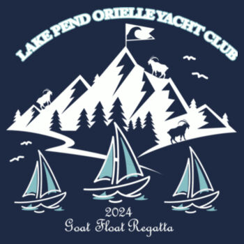 Goat Float Long Sleeve Tech Tee NAVY Design