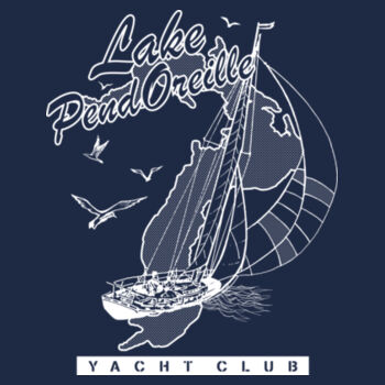 Yacht Club Logo Adult Long Sleeve Tech Tee Design